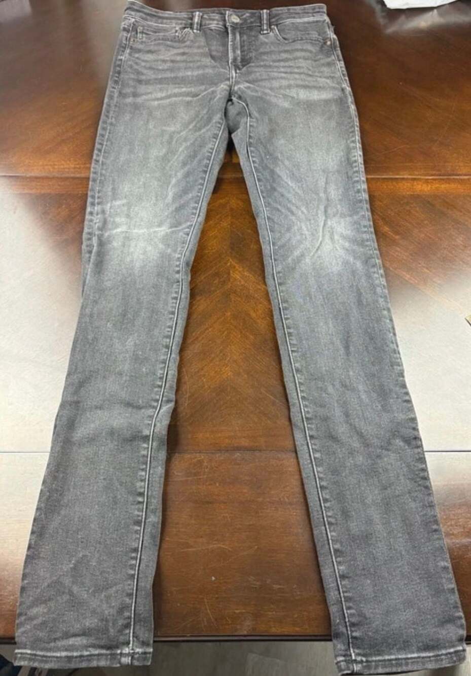 American Eagle Next Level Flex Men Jeans 30x30 Gray Black Slim Straight Stretch